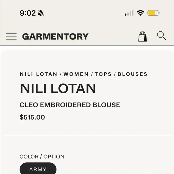 Nili Lotan Green Cleo Embroidered Blouse - Picture 8 of 8